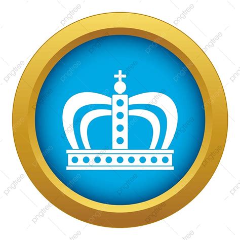 Monarchy Vector Art Png Monarchy Crown Icon Blue Vector Isolated On
