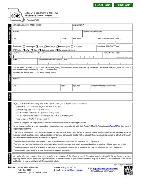 Form 5049 Fill Out Sign Online And Download Fillable Pdf Missouri Templateroller
