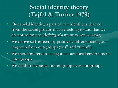 Ppt Social Identity Theory Powerpoint Presentation Free Download Id528174