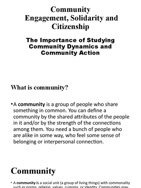 Community Engagement Solidarity And Citizenship Humss12 Pdf