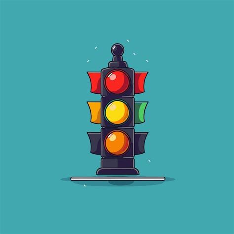 Premium Vector Traffic Lights With All Three Colors Vector Design