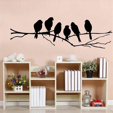 Diy wall stickers pvc large wall sticker; 85*26cm DIY Wall stickers Decal Removable Black Bird Tree Branch Art Home Mural wall sticker ...