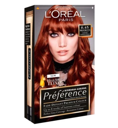 Find your most flattering, fiery hue. LOréal Préférence 6.45 Brooklyn Copper Auburn - Boots ...