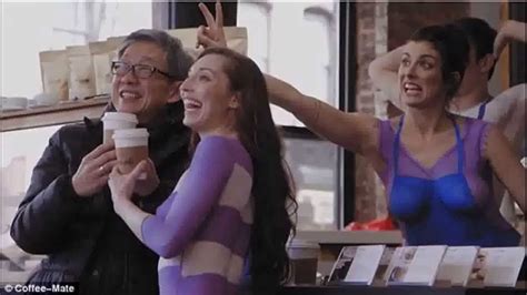 Tall Skinny And Naked Baristas Wearing Nothing But Body Paint Prank