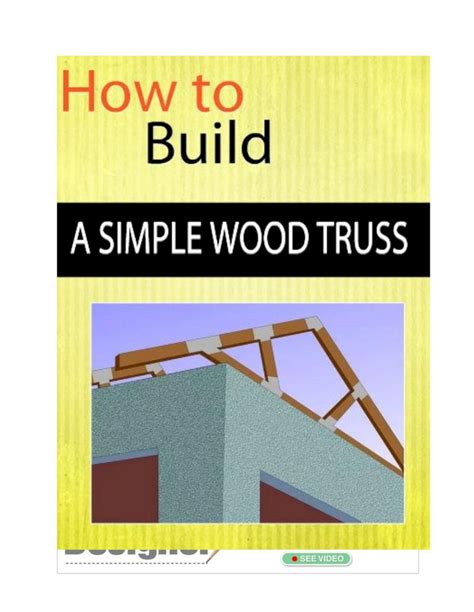 Pdf How To Build A Simple Wood Truss Dokumentips