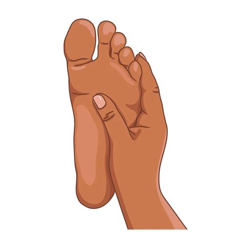 Female Or Male Foot Sole Barefoot Bottom View Dark Afro American