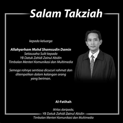 Dr marzuki dilantik sebagai ketua setiausaha sulit perdana menteri. Setiausaha Sulit Timbalan Menteri KKMM meninggal dunia