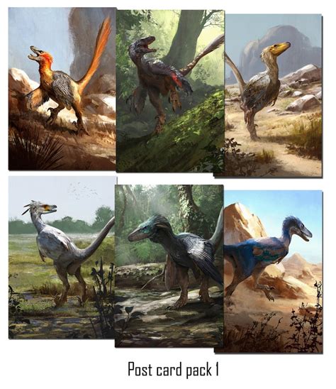 Raptor Series Post Card Pack 1 By Jonathan Kuo New Beasts Of Etsy