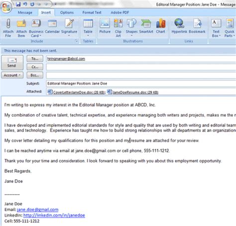 6 Easy Steps For Emailing A Resume And Cover Letter Cover Letter For
