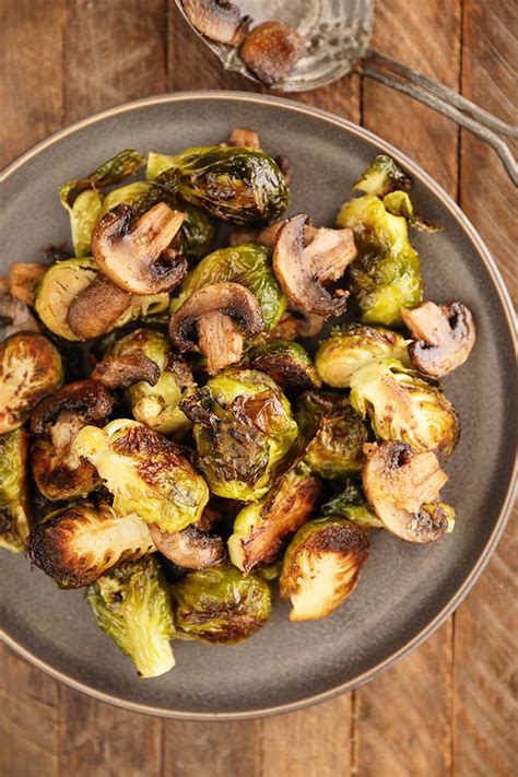 This Recipe For Roasted Brussels Sprouts With Mushrooms Is Quick Easy