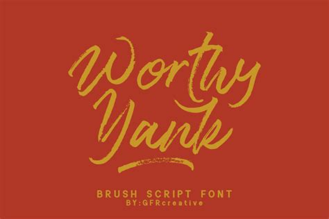 Worthy Yank Font Free Download Freefontdl