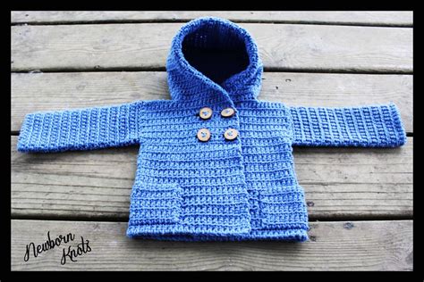 Crochet Pattern For Baby Boy Or Girls Hooded By Newbornknots 450