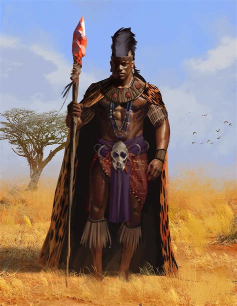 Artstation King´s Walk Felipe Arciniegas Tribal Warrior Black Art Pictures African Mythology