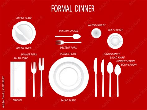 Formal Dinner Place Settings Dinner Table Set Set For Food And Drink