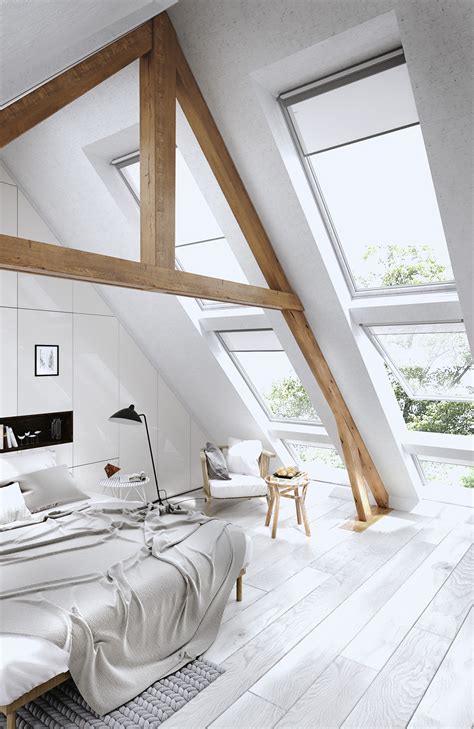 Using this area for clothes storage is a clever use of space as you won't have to worry about fitting a wardrobe under a sloping roof. 25 Amazing Attic Bedrooms That You Would Absolutely Enjoy ...