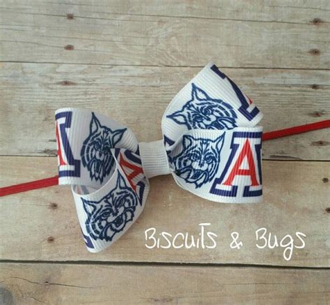 U Of A Newborn Headband Bear Down Wildcats Bow Arizona Bow