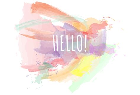 The Word Hello On Watercolor 1218509 Vector Art At Vecteezy