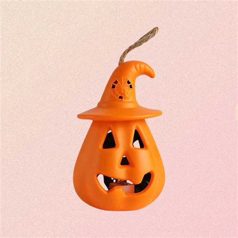 Halloween Pumpkin Orange Candle Lamp Goth Aesthetic Shop