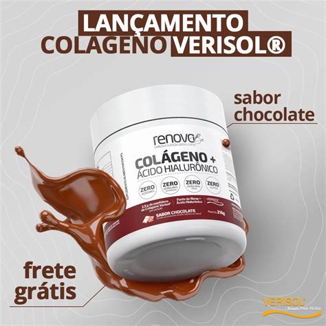 Col Geno Verisol Sabor Chocolate Com Cido Hialur Nico Potes Brinde Renova Be