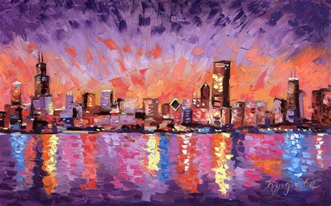 Atlanta Georgia Skyline 01 Painting By Paul Kyegombe Fine Art America