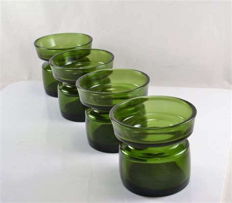 candleholders dansk ihq denmark green glass mid century etsy candle holders green glass