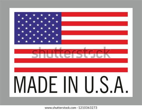 Label Products Made Usa Stock Vector Royalty Free 1210363273