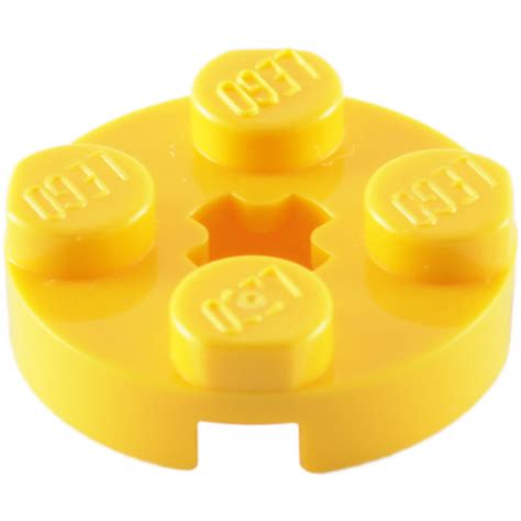 Lego Yellow Plate 2 X 2 Round With Axle Hole With Axle Hole 4032