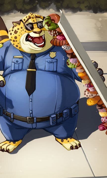 Clawhauser Donut Fail Xd Inubiko Notes Zootopia Anime Disney