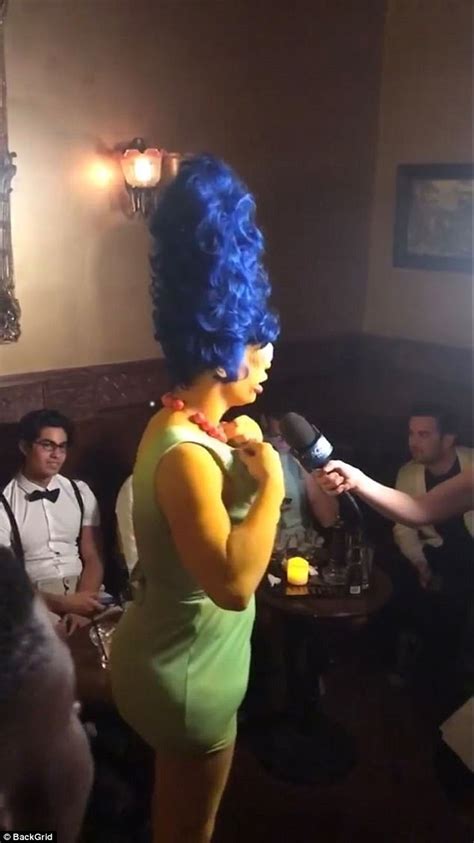 Colton Haynes Dresses Up As Marge Simpson For Halloween Daily Mail Online