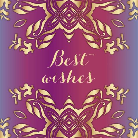 Elegant Stylish Royal Gold And Purple Best Wishes Card Zazzle Best
