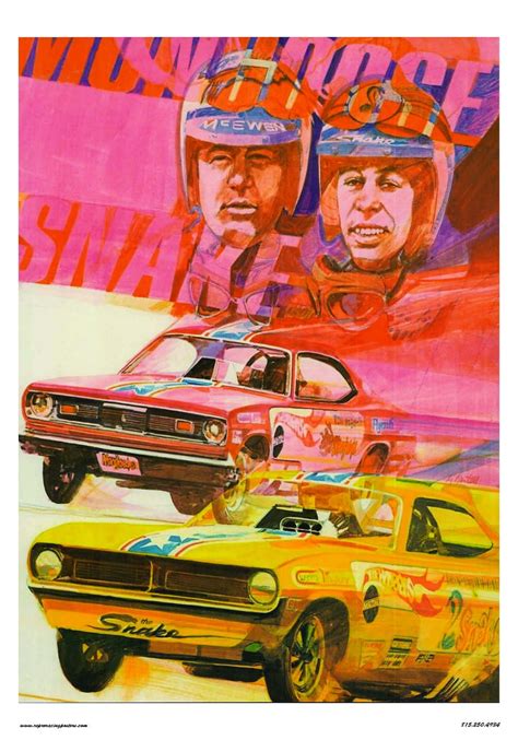 Mongoose Snake Hot Wheels — Vintage Reproduction Racing Posters