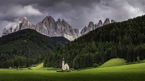 Churches Church Cloud Forest Italy Mountain Hd Wallpaper Peakpx