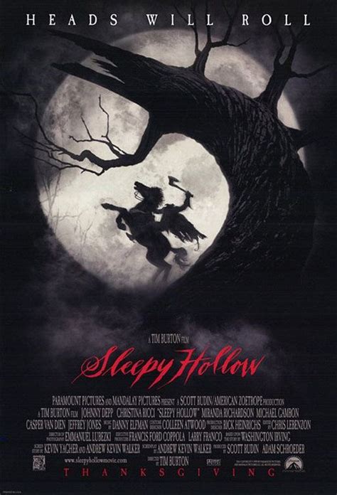 Sleepy Hollow Poster Sleepy Hollow Movie Sleepy Hollow Poster Tim
