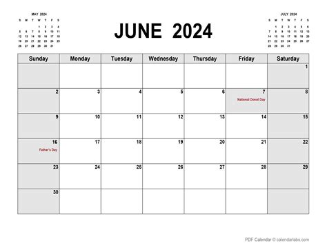 June 2024 Calendar Printable Color