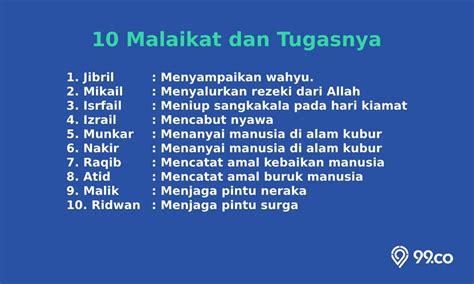 10 Nama Malaikat Dan Tugasnya Dalam Agama Islam