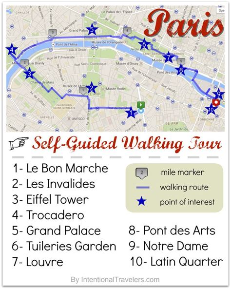 Free Interactive Self Guided Walking Tour Maps For Paris France Free
