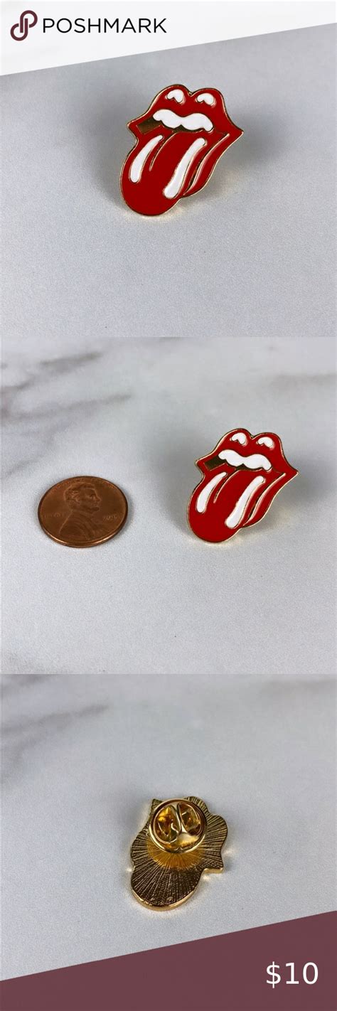 Rolling Stones Band Tongue Logo Enamel Pin Brooch Rolling Stones