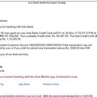 In case you do not receive any response from the axis bank credit card helpline no. Axis bank — fraud - escalation