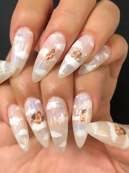 35 Angel Nails Designs For A Whimsical Look 2023 The Trend Spotter