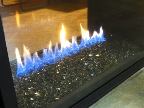 Close Up Of The Hd4 Burner Fire Glass Gas Fireplace Log Burner