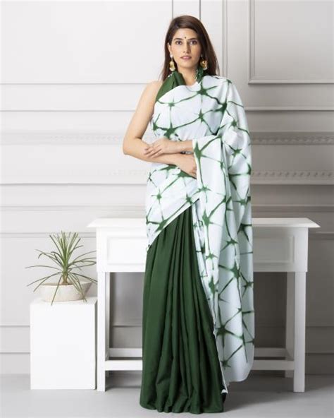 shivanya handicrafts women s hand block printed linen fabric saree with blouse piece with