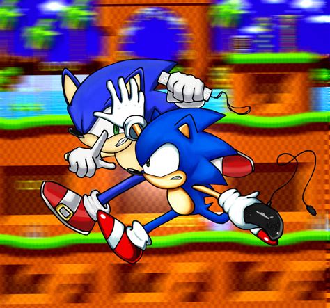 Classic Sonic Vs Modern Sonic By Trueretrosonic On Deviantart