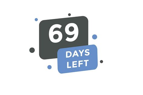 69 Days Left Countdown Template 69 Day Countdown Left Banner Label