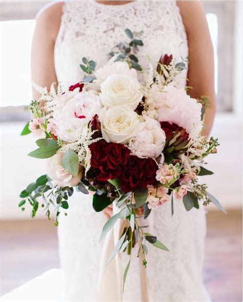 Burgundy peonies are probably the top diy favorite bloom. Brides bouquet, large , lush, loose , blush peonies ...