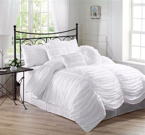 Get the lowest price on your favorite brands at poshmark. Chezmoi Collection 7-Piece Shabby Chic Ruched Ruffle ...