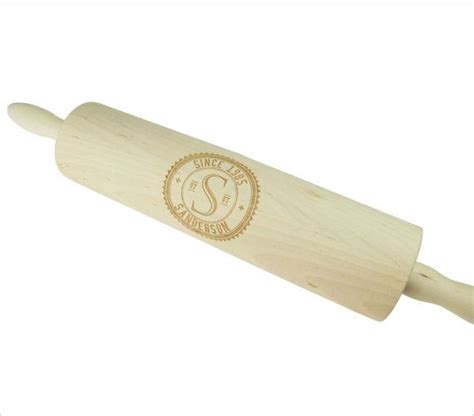 Personalized Rolling Pin Custom Engraved Christmas Present Neighbor