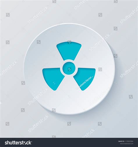 Radiation Simple Symbol Radioactivity Icon Cut Stock Vector Royalty