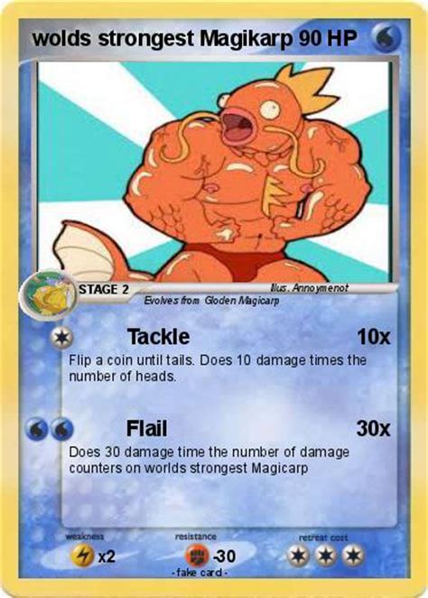 Pokémon Wolds Strongest Magikarp Tackle My Pokemon Card