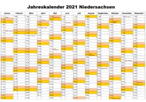 Ferien und feiertage deutschland ferienkalender kostenlos ausdrucken. Kostenlos Jahreskalender 2021 Niedersachsen Zum | The ...