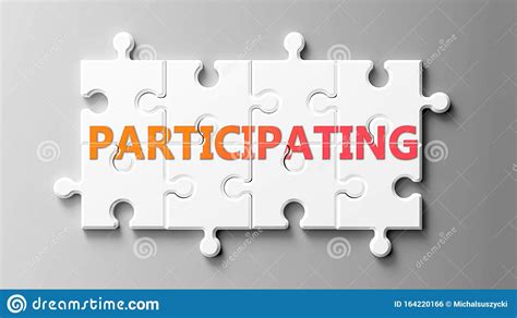 Participating Complex Like A Puzzle Pictured As Word Participating On